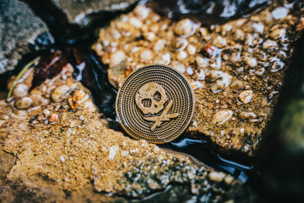 challenge coin in the sea made by coin marker