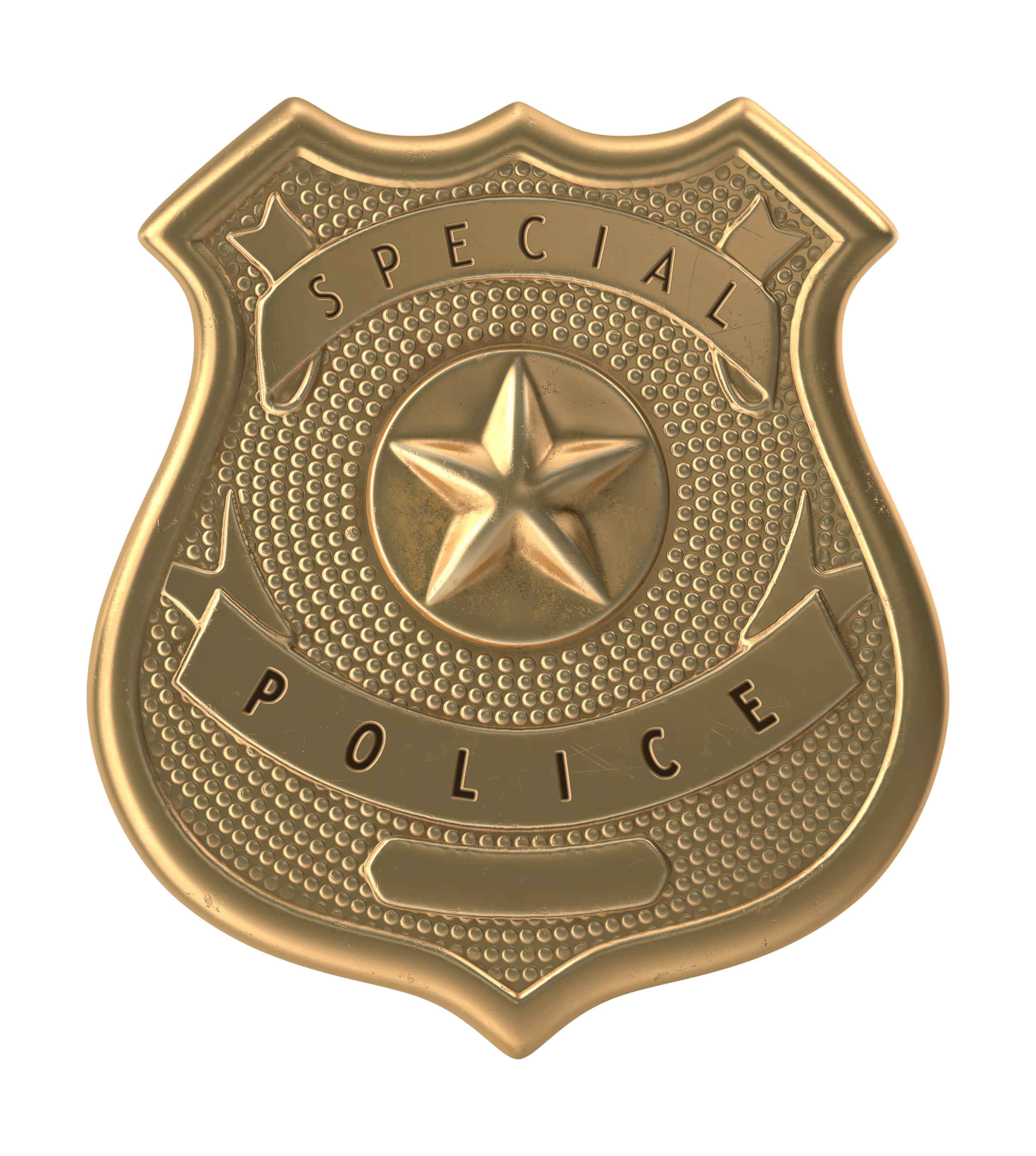 police challenge coin with white background